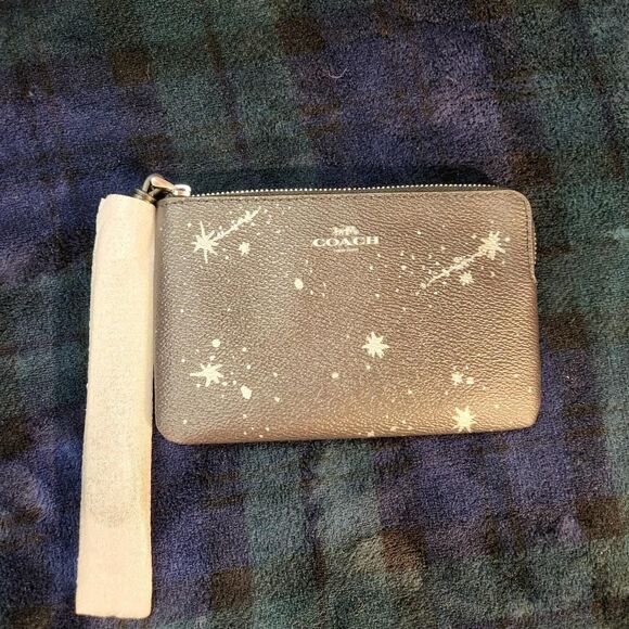 Coach Cosmos Corner-zip Wristlet